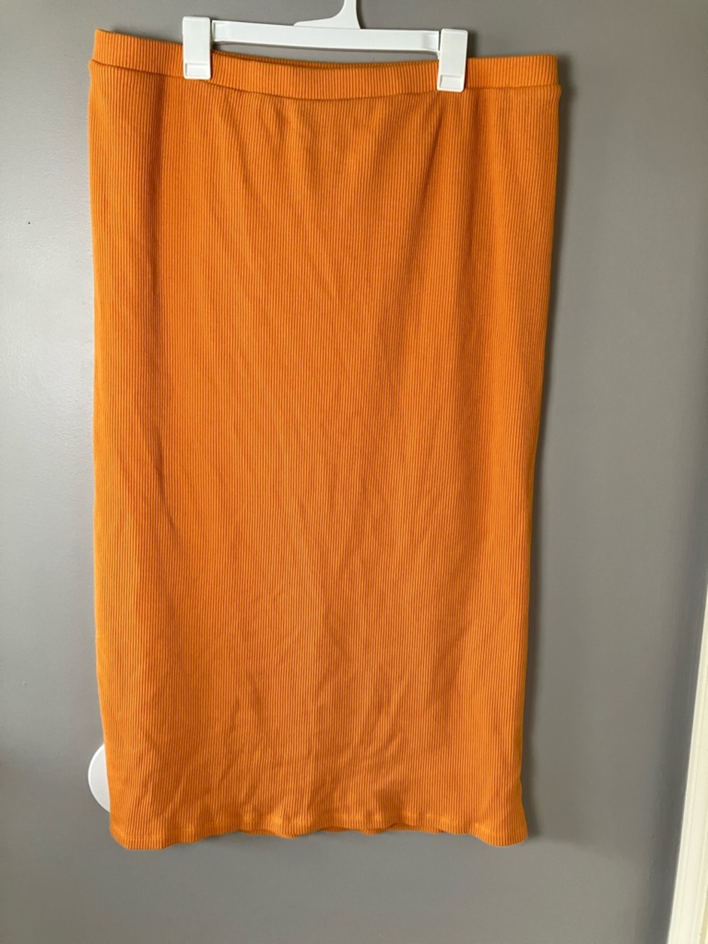 Old Navy Women's Yellow/ Orange Ribbed Knit Maxi Skirt Size 2X Coastal Grandma